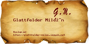 Glattfelder Milán névjegykártya